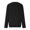 thumbnail image 5 of IROINNID Women Long Sleeve V Neck Casual Loose Tops Soft Comfortable Everyday Wear Breathable Fall Clothing Fall Spring Fall Fit Comfort Wear(Black,XL), 5 of 8