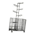 thumbnail image 3 of Colaxi Support de Rangement pour Ballon de Basketball avec Roues, sur Pied, avec Panier et Support pour Ballon, Support de Garage pour Équipement de Sport Noir, 3 of 8