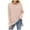 Pink, variant on BLVB Womens Oversized Sweaters Fall Crew Neck Long Sleeve Ribbed Knit Casual Loose Side Slit Pullover Tunic Tops