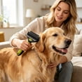 thumbnail image 7 of FEOLGEHLY Pet Comb for Dogs and Cats, Double Sided Knot Opener and Deshedding Tool with Stainless Steel Rounded Teeth for Long Hair, Gentle Hair Removal Pet Comb for Mats and Tangles (Green), 7 of 7