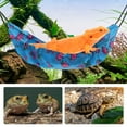 thumbnail image 2 of Unique Bargains Bearded Dragon Hammock Lizard Hammock with Suction Cups and Hooks Bearded Dragon Tank Accessories Reptile Lounger for Chameleon Geckos 1 Set Blue Floral, 2 of 7