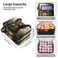 thumbnail image 3 of Bohemia Insulated Double Layered Lunch Bag with Two Compartments, Large Capacity, Hand Carry, 7.1x11.4x16.1 Inches, 3 of 6