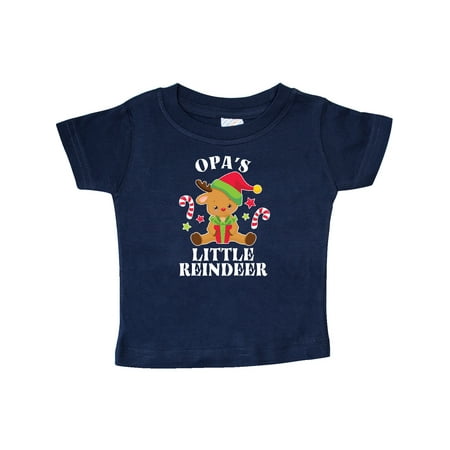 

Inktastic Christmas Opa s Little Reindeer with Candy Canes Gift Baby Boy or Baby Girl T-Shirt