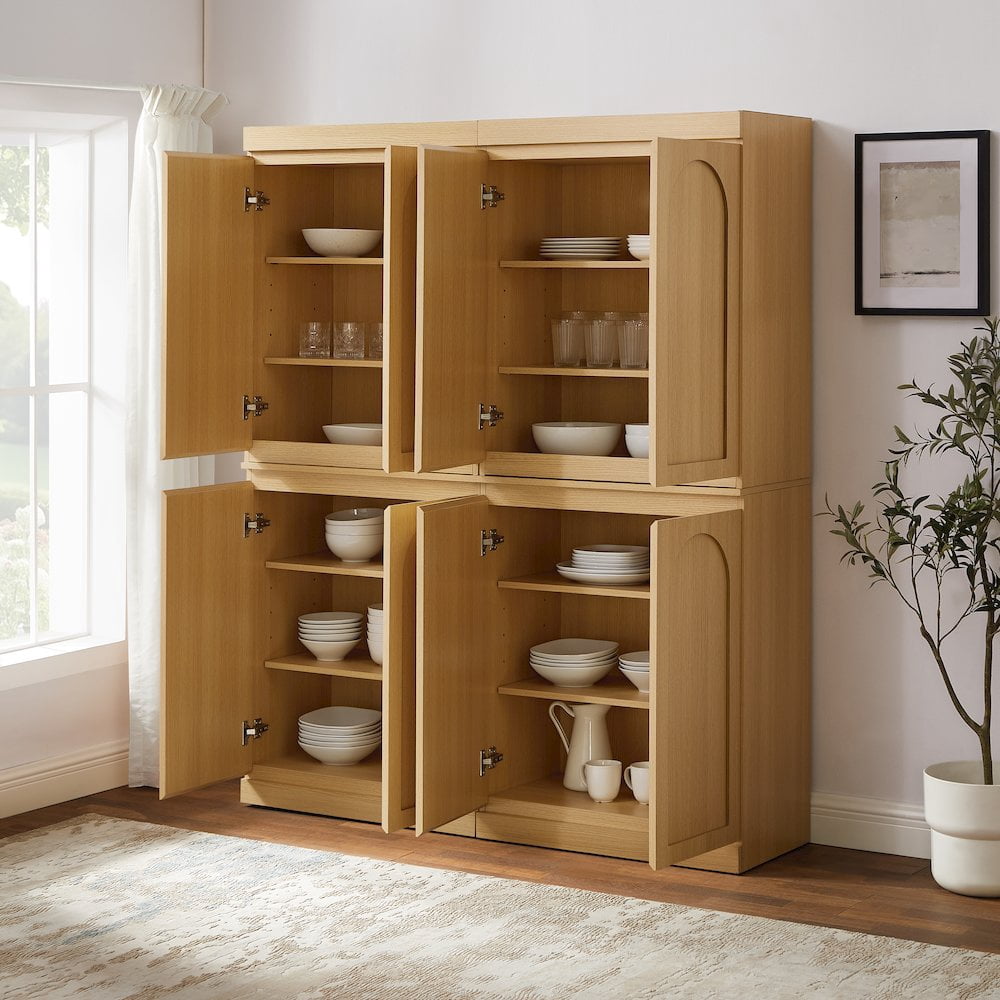 Crosley Furniture Marco 2-Piece Kitchen Pantry Storage Cabinet Set Ash - 2 Pantries