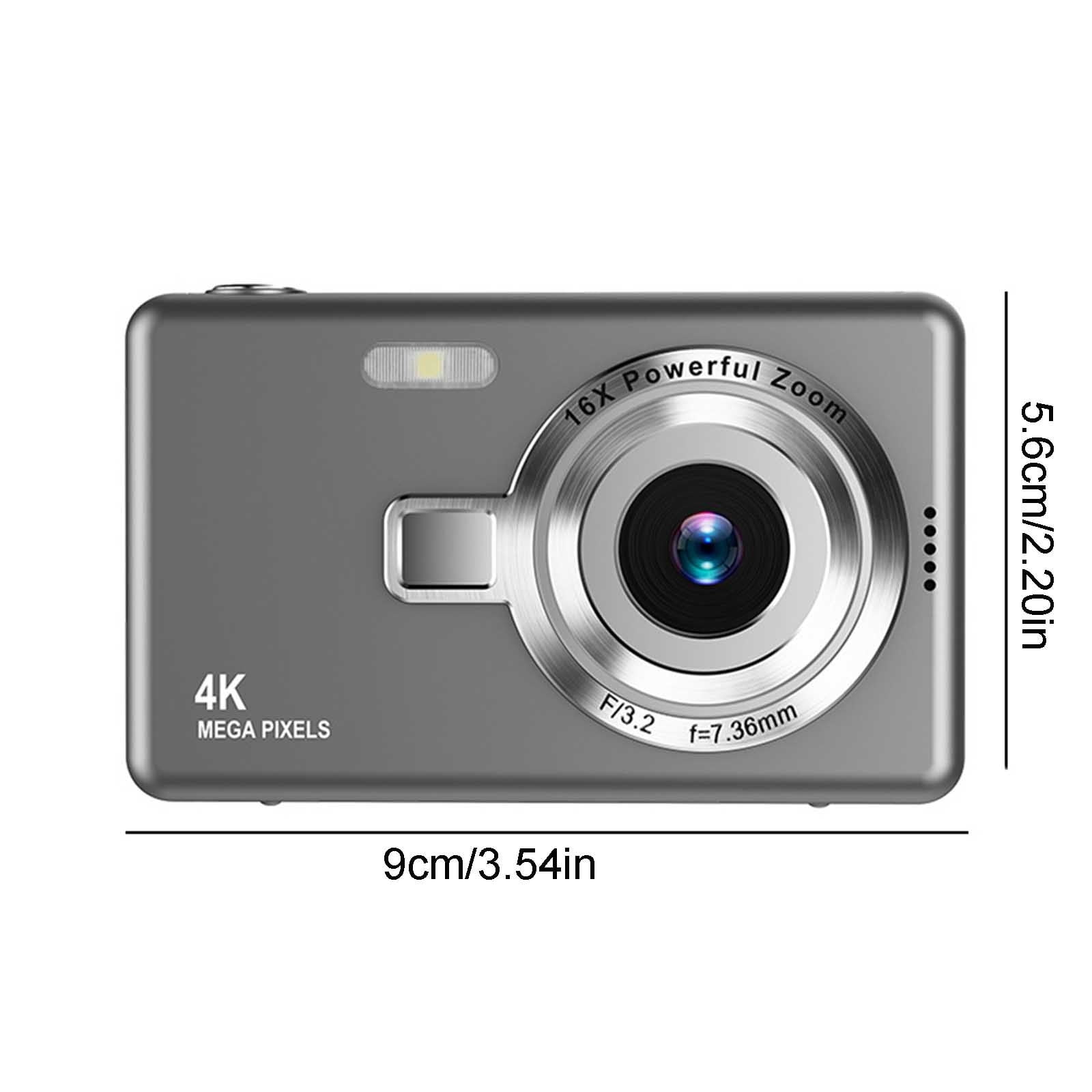48MP Digital Camera, HD 1080P Camera Digital Point and Shoot Cameras with 16X Zoom Anti Shake, 2.4 Inch LCD Screen, Compact Small Camera for Girls