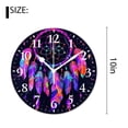 thumbnail image 2 of 10 Inch Wall Clock Battery Operated Silent Clock Decorative for Office, Kitchen, Outdoor, Living Room，Bohemian indian Mandala Stunning, 2 of 4