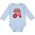 thumbnail image 3 of Inktastic Pink Tractor Little Sister Girls Long Sleeve Baby Bodysuit, 3 of 5