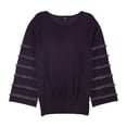 thumbnail image 1 of Alfani Chandail à Franges à Étages pour Femmes, Violet, TTG, 1 of 1