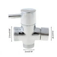 thumbnail image 1 of Shower Diverter With Smooth Quarter-Turn Valve Operation, Solid Brass Core Ensures Durability, Universal G1-2 Interface For Widespread Compatibility, Chrome Plated Finish Resists, 1 of 4