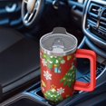 thumbnail image 5 of 30oz Christmas Cup with Lid and Straw, Green Snowflakes Stainless Steel Insulated Tumbler Holiday Gifts, 5 of 5
