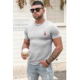 thumbnail image 3 of ABPHQTO Camiseta gris con estampado de póquer liso para hombre, 3 of 5