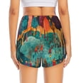thumbnail image 2 of Lsque Whimsical Forest Scene Printed Women's Running Shorts with Liner Pockets,Elastic Quick Dry Workout Athletic Gym Yoga Shorts,Womens High Waist Shorts-X-Large, 2 of 9