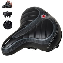 ASKITO Bike Seat Cushion, Gel Padded Bike Saddle Cover for Men Women, Extra Soft Exercise Bicycle Cushion Sporty, Black