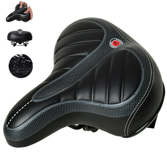 ASKITO Bike Seat Cushion, Gel Padded Bike Saddle Cover for Men Women, Extra Soft Exercise Bicycle Cushion Sporty, Black