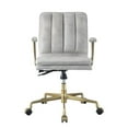 thumbnail image 2 of Scranton & Co Chaise en Cuir Pleine Fleur Blanc Vintage et Chrome, 2 of 5