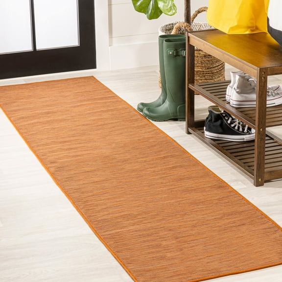 JONATHAN Y TUSCAN SUN 2 x 8 Runner Rug, Ethan Flatweave - Orange, TSN100C-28