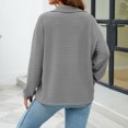 thumbnail image 4 of Suéter de Punto Gibobby Sudaderas con media cremallera para mujer Gris M, 4 of 5