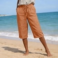 thumbnail image 2 of HAPIMO Women's Shorts With Pockets Summer Style Casual Style Perfect For Casual Outings And Events Style Orange M, 2 of 2