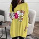 thumbnail image 1 of Camisetas de manga larga con estampado de Hello Kitty para mujer, Tops informales de gran tamaño, camiseta de dibujos animados, ropa de primavera y otoño, 1 of 4