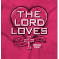 thumbnail image 2 of Lord Loves Jesus Christ Christian Women Plus Size Graphic Pullover Hoodie Brisco Brands 4X, 2 of 3