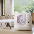 thumbnail image 3 of Curtain for Self Cleaning Cat Litter Box, Reduces Cat Litter Bounce, Stops s from Spreading, Keeps Floor Clean for Indoor Use, Brown, 3 of 6