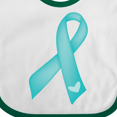 thumbnail image 4 of Inktastic Teal Awareness Ribbon Girls Baby Bib, 4 of 4