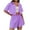 Purple womens sets, variant on ABPWLY 2 Piece Sets for Women Lounge Sets for Women Casual Summer Solid Button Cropped Shirts and Elastic Waist Shorts Outfits Loungewear Sets Womens Two Piece Outfits Winter
