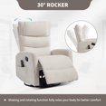 thumbnail image 4 of CQSXDA Heat Massage Manual Recliner Chair in Comfortable Fabric with Rocker and Swivel Features for Living Room Relaxation, 4 of 13
