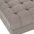 thumbnail image 3 of SAFAVIEH Clark Classic Glam Tufted Cocktail Ottoman w/ Casters, Charcoal Brown, 3 of 4