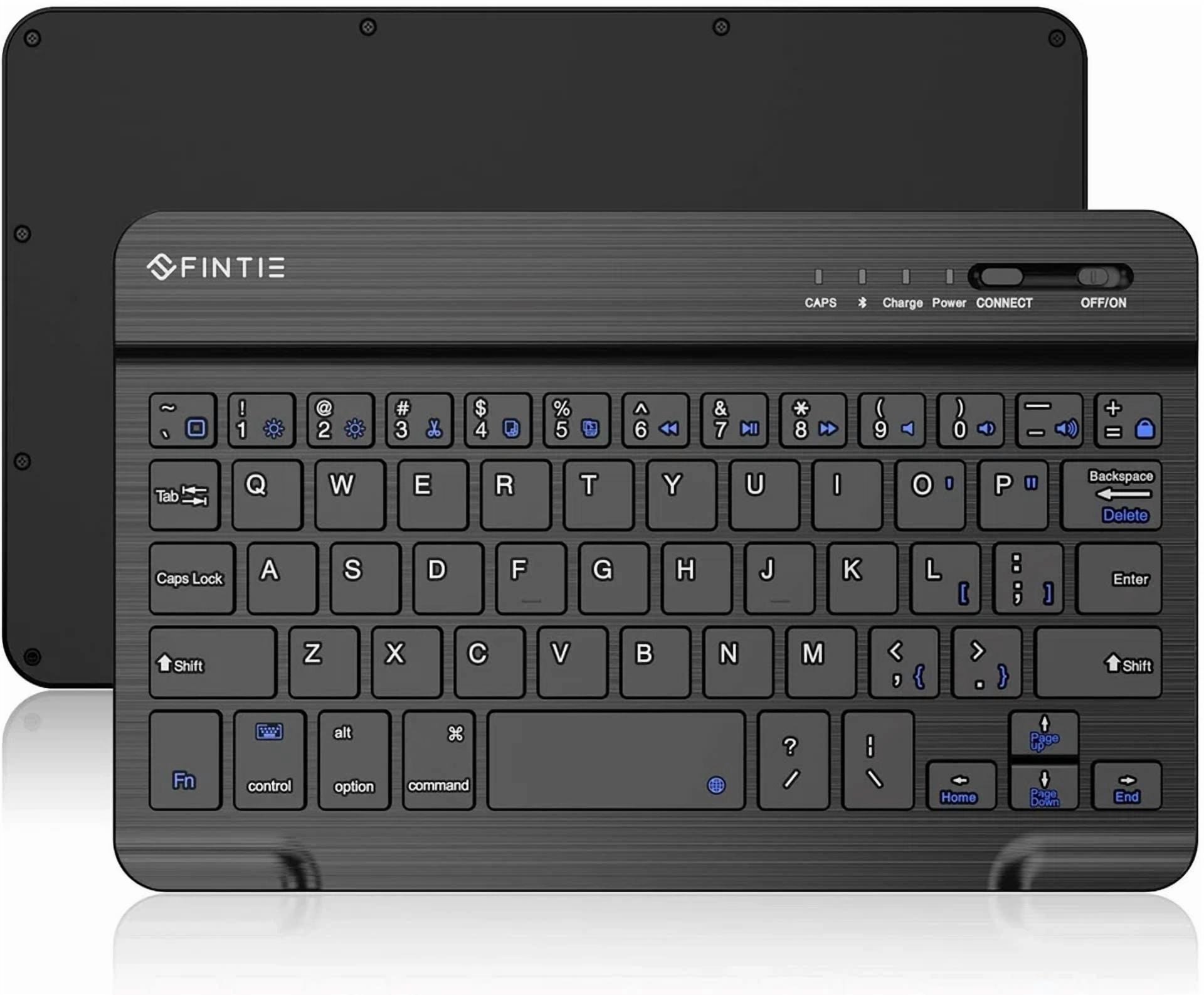 FLORA- 7 Inch Ultrathin (4Mm) Wireless Bluetooth Keyboard For Ios Android Tablet Black