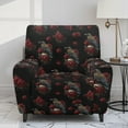thumbnail image 2 of Xixirimido Crow Roses Skull Halloween Pattern Recliner Slipcovers 4 Pieces Stretch Lazyboy Recliner Chair Cover Non Slip Recliner Couch Covers with Storage Pockets Furniture Protector, 2 of 8