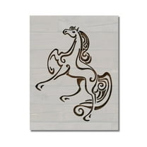 Galloping Horse Stencil Template Reusable 8.5 x 11 for Painting on Walls, Wood, Etc. By Stencilville