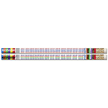 UPC: 0194629048786 | Musgrave Pencil Company Multiplication Tables Motivational Pencils  12 Per Pack  12 Packs