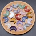 thumbnail image 2 of Granjero Gordo 10 piezas de 30 mm de piedra natural en forma de media luna para hacer joyas, piedra natural texturizada roja sin agujeros, decoración de bonsái, 2 of 5