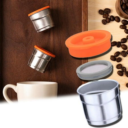 

Cheers.US Refillable Coffee Capsules Cup Stainless Steel Nespresso Pods Coffee Filter Compatible with Nespresso Machines