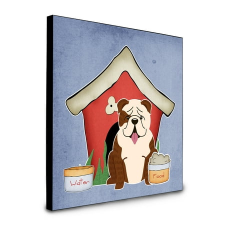 

Carolines Treasures BB2875UP88 Dog House Collection English Bulldog Brindle White Artwork Wall Panel multicolor