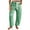 Green, variant on Womens Low Rise Baggy Barrel Horseshoe Jeans Patchwork Denim Pants with Pockets