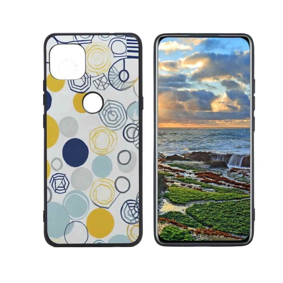 Compatible with Motorola G 5G Phone Case, Geometric-Circles Case Men Women, Flexible Silicone Shockproof Case for Motorola G 5G