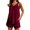 Wine women's 2 piece shorts set a1, variant on Cagogo Women's 2 Piece Shorts Set Casual Summer Cruise Outfits Loose V Neck Sleeveless Tank Tops Comfy Solid Pants Matching Lounge Sets Airport Travel Clothes, Purple M