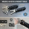 thumbnail image 3 of Keyport Pivot 2.0 Essential Plus Kit - Modular Key Organizer with Mini Flashlight & Multi-Tool | Compact  Key Holder | Sleek Keychain Alternative with KeyportID Lost & Found (Black), 3 of 8
