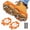 Orange-Large, variant on Anti Slip Traction Snow Grips, Crampons for Hiking Boots, Ice Cleats for Shoes and Boots, Lightweight Crampons Shoe Chains, Stainless Steel Spikes