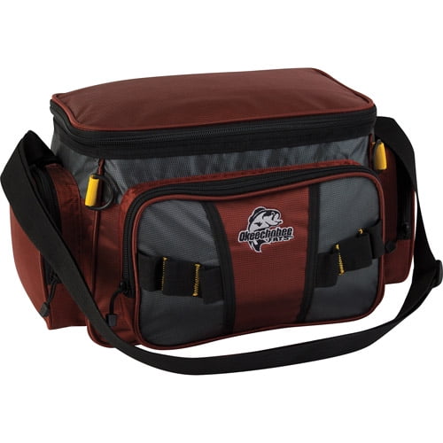 Okeechobee Fats Small SoftSided Fishing Tackle Bag with 2 Medium Utility Lure Box Containers