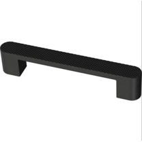 Liberty P43225C-FB Dual Mount 4"/ 5 1/16" Modern Knurled Cabinet & Drawer Pull Flat Black