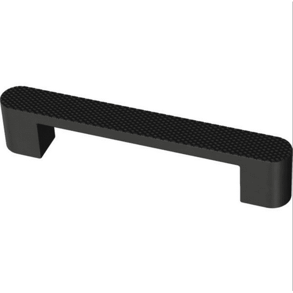 Liberty P43225C-FB Dual Mount 4"/ 5 1/16" Modern Knurled Cabinet & Drawer Pull Flat Black