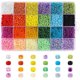 thumbnail image 4 of 12000 cuentas de cristal de 24 colores, kit de cuentas pequeñas, cuentas de pulsera para hacer joyas (0.118 in) ER, 4 of 5