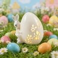 thumbnail image 4 of Weloille Ceramic Rabbit Night Light 1 Piece, Cute Bedroom Creative Hollow Night Light, Soft Glow for Relaxing Sleep Environment, 4 of 5