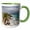 Green/White, variant on 3drose, Archeological Zone of Mayan Port City Ruins in Tulum, Mexico, 11oz Two-tone Red Mug