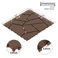 thumbnail image 6 of Olurrisa 12" Patio Deck Tiles, Diy Module Interlocking Decking Tiles Floor Tile Outdoor And Indoor,Easy And Quick Installation Court Tiles For Porch Poolside Balcony Backyard 44pcs Red Brown, 6 of 8
