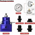 thumbnail image 2 of Adjustable Fuel Pressure Regulator Kit 3-70PSI with AN8 Feed Port and AN6 Return Port (blue), 2 of 11