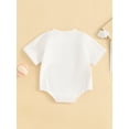 thumbnail image 4 of Suealasg Baby Boys Baseball Romper Short Sleeve Crew Neck Baseball Print Bodysuit Infant Newborn Summer One Piece Clothes, 4 of 7